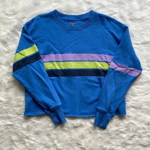 Aerie Cropped Crew Neck Sweatshirt Size XS